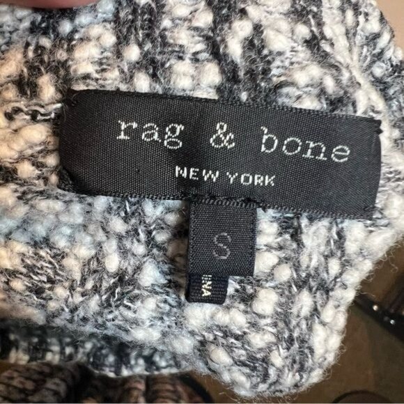 Rag & Bone Women’s Sweater Size Small Callisto Gray Ribbed Wool Blend Mock Neck - Picture 10 of 12